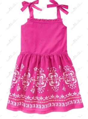 Vestido Medallón Estampado Floral Gymboree Niñas 10 "Sueños del Desierto" Rosa Solero Nuevo con Etiquetas Foto 1 de 3