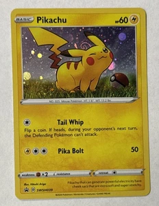 Pikachu SWSH039 Cosmos Holo Pokemon TCG Black Star Promo Ungraded *SWIRL* - Picture 1 of 2