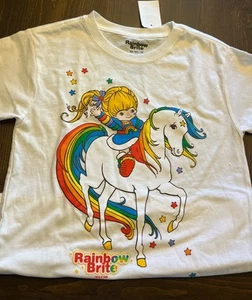 WOMEN'S TEEN Juniors 80's Themed RAINBOW BRITE T-shirt XSmall NEW w/ TAG - Picture 1 of 8