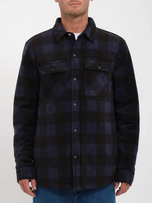 VOLCOM Bowered Fleece Long Sleeve Overshirt - Navy REF B32B6 - Image 1 of 2