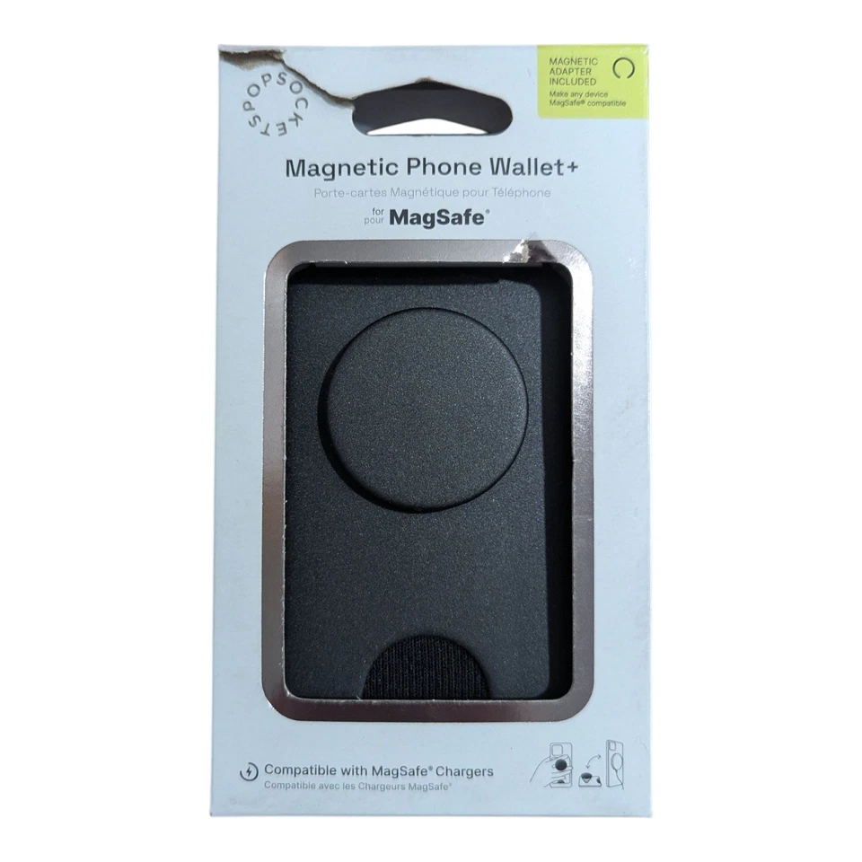 E2. PopSockets Magnetic MagSafe PopWallet+ Phone Wallet & Grip for iPhone Black - Image 1 of 1