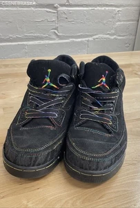 Nike Air Black/Multicolor Men's Jordan Retro Black 136064-001 Sneakers Size 9.5 - Picture 1 of 7