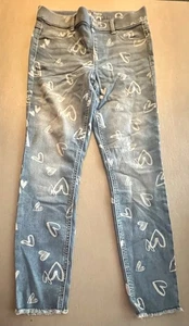 Wonder Nation Kids Girls Heart Cotton Pull On Jeggings Light Blue L(10-12) - Picture 1 of 3