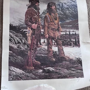 Mountain Vista By R.G. Finney Print- 50/50 Autographed Damaged - Picture 1 of 7