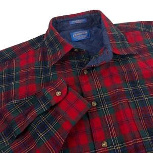 Vintage Pendleton Wool Flannel Shirt Mens Size L Clan Maclean Tartan Plaid USA - Picture 1 of 9