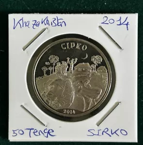 Kazakhstan UNC 2014 50 tenge Sirko Commemorative Coin Silver Nickel - Picture 1 of 5