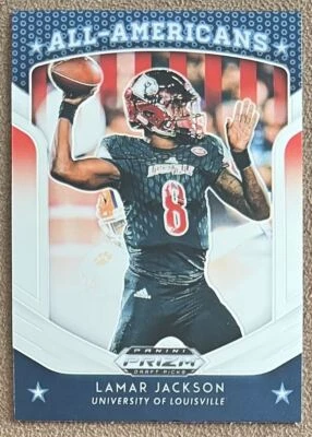 2019 Prizm Draft Picks All-Americans Lamar Jackson Louisville Cardinals #59 - Image 1 of 2