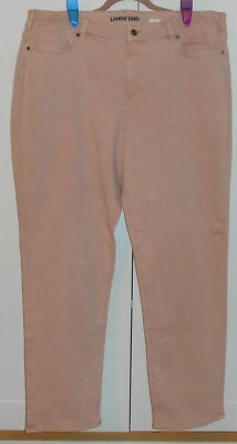 WOMEN'S LANDS END WASHED ROSE MID-RISE STRAIGHT LEG JEANS - SIZE 24W PLUS  - Image 1 of 2