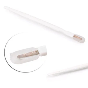 Pluma de cabeza suave de plástico de jalea real de 5,12 x 0,39" 10 piezas herramienta de apicultura - Imagen 1 de 8
