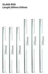 Glass Stirring Rods 8" 10" for Lab, Bar, Kitchen, Science Education 6/Pack - Picture 1 of 10