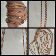 Beautiful Three tone rose/yellow/white gold tone necklace / chain