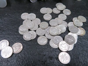 ROOSELVELT SILVER DIMES LOTS-50 DIMES PER LOT - Picture 1 of 2
