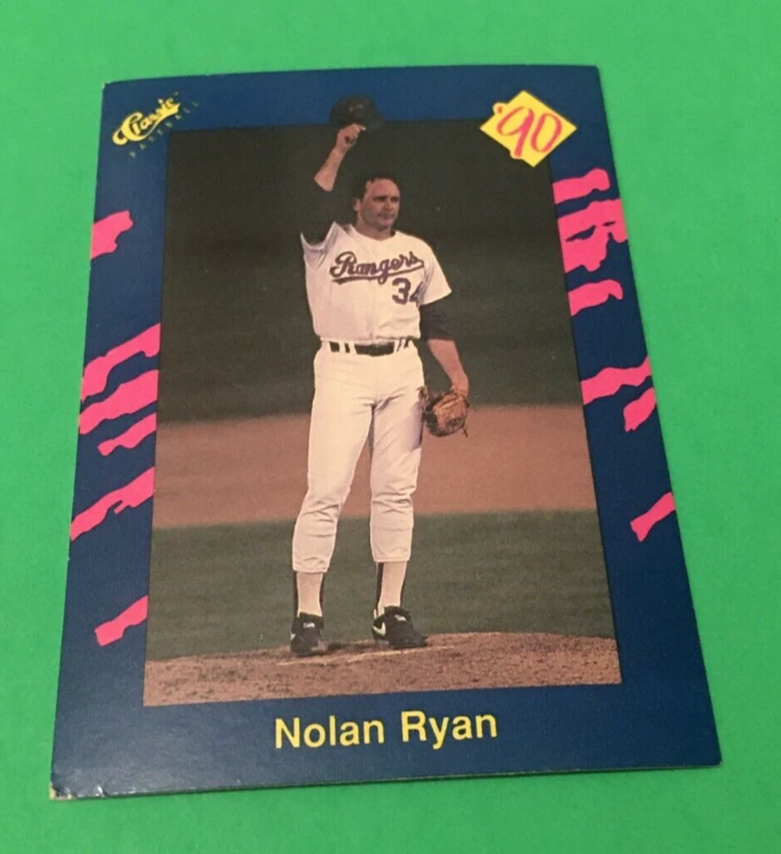 Nolan Ryan 1990 Classic Baseball Blue Oddball Card #1 Rangers Imperfect Read - Image 1 of 1