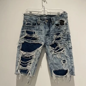 Jordan Craig Legacy Size 30 Edition Distressed Stained Ripped Jeans Shorts B24 - Picture 1 of 4