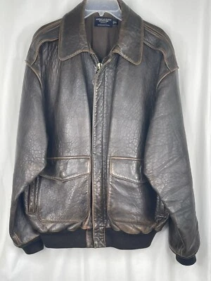 VTG Mens American Eagle Outfitters Men’s X-Large Brown Leather Jacket - Image 1 of 4