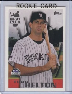 TODD HELTON ROOKIE CARD Topps MLB DRAFT PICK Baseball RC Colorado Rockies  - Foto 1 di 2