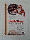 Vintage Australian Advertising 1935 Ad Dandy Hams Xmas Santa Meat Art