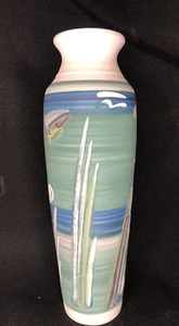 Vintage Bald Mountain Pottery Seagulls Vase 12" - Picture 1 of 7