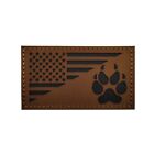 Reflective IR USA US AMERICAN FLAG K9 PAW UNIT DOG TACTICAL HOOK PATCH DESERET
