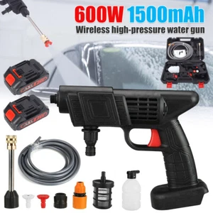 Wireless High Pressure Car Washer Portable Car Wash Cleaner Machine Water Gun - Picture 1 of 11