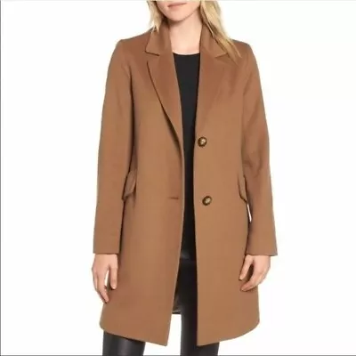 sfi femme Loro Piana 100% Worsted camel hair mid length two button pea coat - 12 - Image 1 of 4