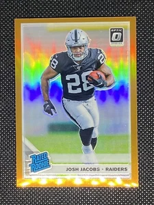 2019 Donruss Optic Josh Jacobs RATED ROOKIE Bronze SP Oakland Raiders - Picture 1 of 3