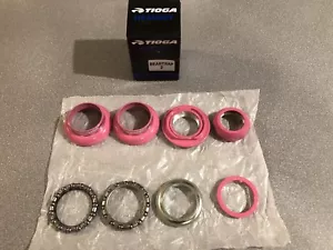 OLD SCHOOL BMX TIOGA BEARTRAP 2 HEADSET GT PINK 1" threaded NEW tange gt - Picture 1 of 2