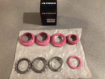 OLD SCHOOL BMX TIOGA BEARTRAP 2 HEADSET GT PINK 1" threaded NEW tange gt - Image 1 of 2
