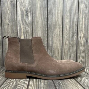 Nordstrom Abound MrZane Men Leather Suede Chelsea Boot Gray Tan Preppy City - Picture 1 of 8