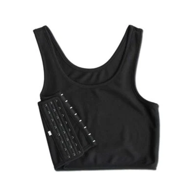 Buckle Vest Breast Binder - Casual Shapers Tops Breathable Women Chest Buckles - Image 1 of 4