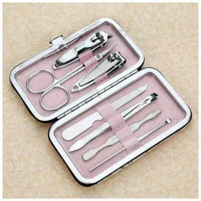 Maniküre Pediküre Nagelpflege Set 7 tlg Nagelknipser Gesichtpflege Ohrreiniger - Bild 1 von 4