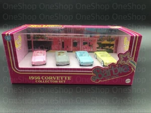 NEW Hot Wheels Premium Barbie The Movie 4-Pack 1956 Corvette Collector Set Cars - Picture 1 of 8
