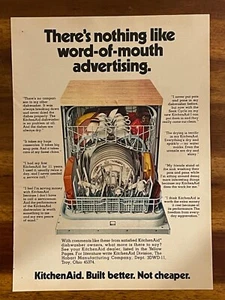 Vintage 1973 KitchenAid Print Ad There’s Nothing Like Word of Mouth Advertising - Picture 1 of 1