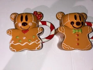 Juego de 2 tazas de té de café Disney Gingerbread Mickey & Minnie Mouse nuevas - Imagen 1 de 7
