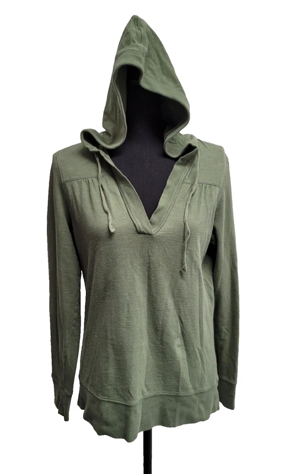 Así que úsalo. Declararlo. Sudadera con Capucha (L) Verde Capucha Corbata Cuello en V Manga Larga Foto 1 de 4