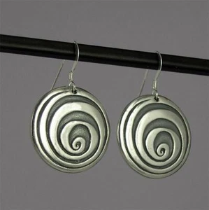 Pendientes de giro celestial colgantes de plata esterlina hechos en EE. UU. - Imagen 1 de 1