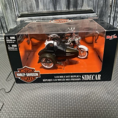 NUEVO BLANCO Harley Davidson Sidecar Collection 1:18 1953 FL Hydra Glide Maisto Foto 1 de 4