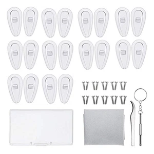 Screw-in Parts Silicone Nose Pad Spectacle Repair Kit Glasses Pads - Imagen 1 de 12