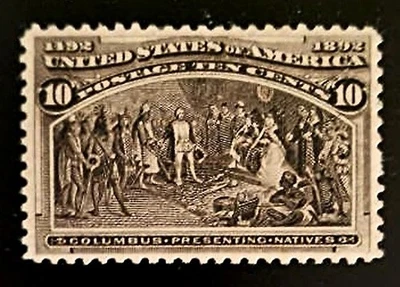 EXCELLENTLY CENTERED U. S. #237 COLUMBIAN STAMP, MINT, HINGED (SCV IS  $ 100.00) - Image 1 of 2