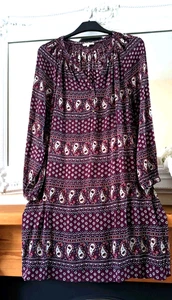 papaya dark purple mix paisley shift dress uk plus size 18 excellent condition - Picture 1 of 2