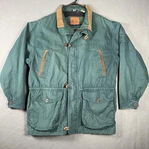 Vintage Aberdeen Green Aztec Flannel Lined Chore Barn Coat Field Jacket XL - Picture 1 of 14