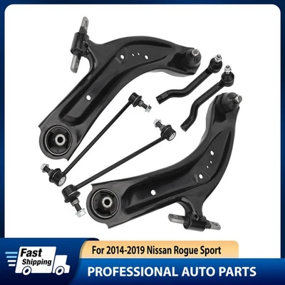 Brazos de control inferiores delanteros barra estabilizadora barra estabilizadora 6 piezas para Nissan Rogue/Sport 2014-2019 Foto 1 de 4