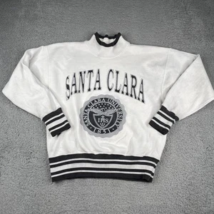 Vintage Santa Clara University Sweatshirt Adult Medium White USA Made 90's - Picture 1 of 13