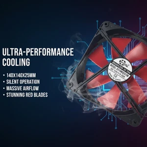 Silent Fan 140mm X 25mm Cooling Fan Ultra-Quiet 19.5dBA 2000RPM Sleeve Bearing - Picture 1 of 7