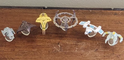 Vtg Galoob Micro Machines Lot Of 6 Star Trek Figures Vehicles w/ Stands - Image 1 of 4