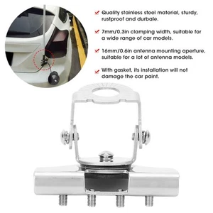 Bediffer Clip Stal nierdzewna 0,3 cala Mount Professional Uchwyt anteny samochodowej 7mm - Zdjęcie 1 z 9