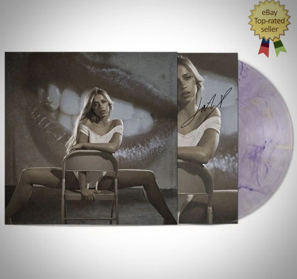 Tate McRae So Close To What Purple Gold Swirl Vinyl LP Alt. Art W/ Signed Poster - Image 1 of 3