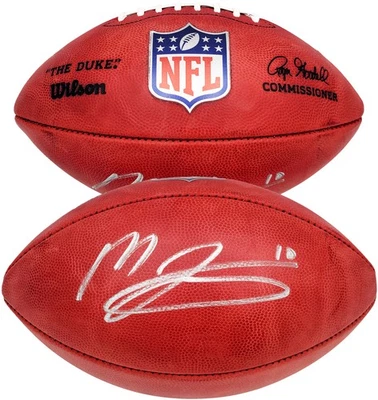 ¡OFERTA! Mac Jones Auto Oficial NFL Cuero Fútbol San Francisco 49ers Beckett Foto 1 de 4