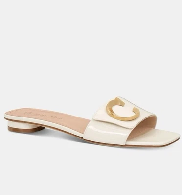 Dior C'EST DIOR SLIDE charol blanco piel de becerro talla 38 Foto 1 de 4