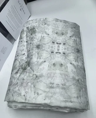 "Funda nórdica completa/queen SFERRA Astratto estampado satén 88x92"" verde/gris niebla $609" Foto 1 de 4